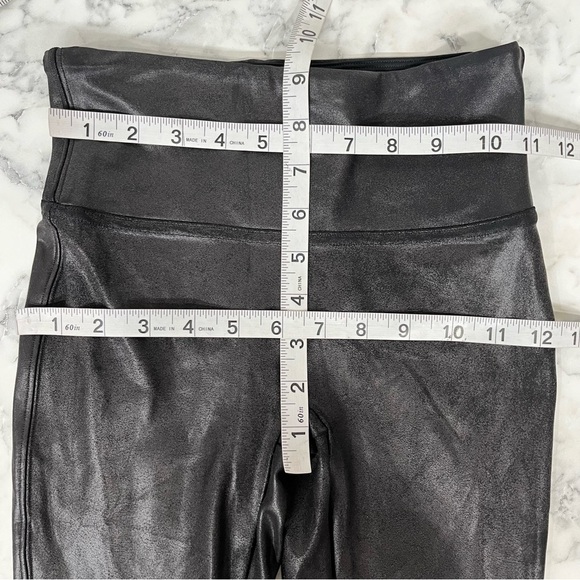 Spanx Faux Leather Black Leggings High Rise Shapewear Compression Size Small - Picture 6 of 9